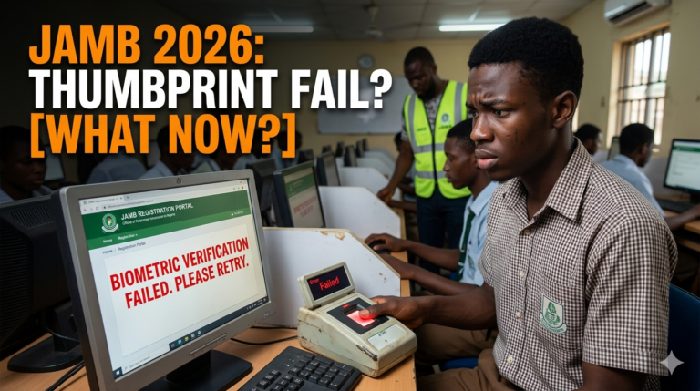 JAMB 2026: What to do if your Thumbprint Fails (Simple Guide)