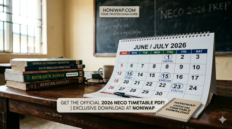 NECO Timetable 2026 PDF Download (June/July School Exam Schedule)